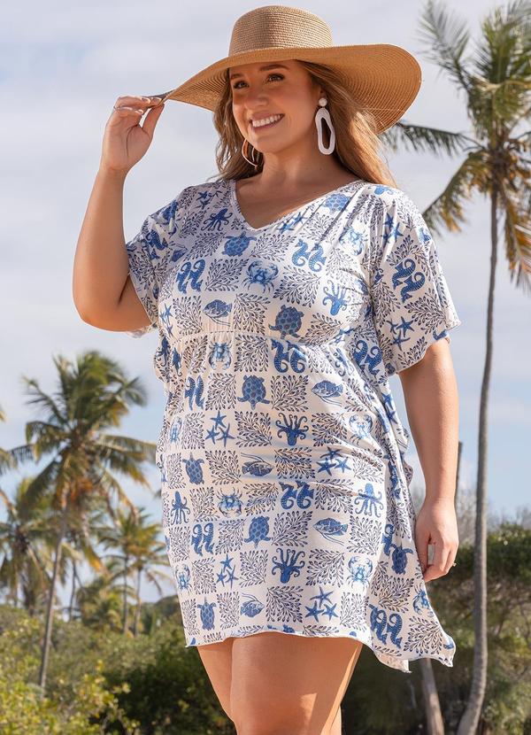 Sa�da de Praia (Azul Claro) Kaftan