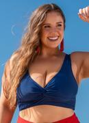 Top Biquíni Azul em Poliamida