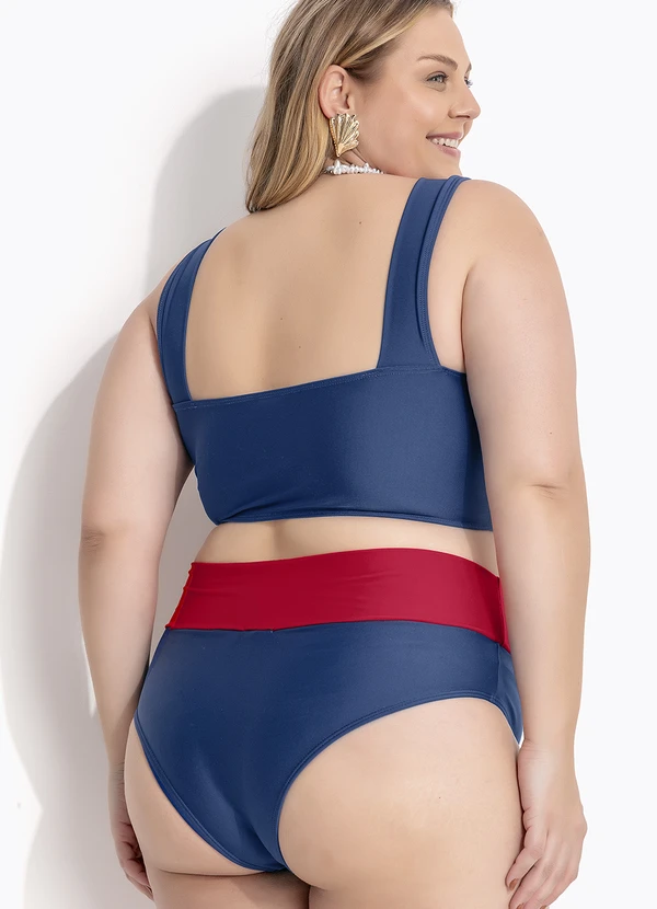 Marguerite - Top Biquíni Azul em Poliamida 2