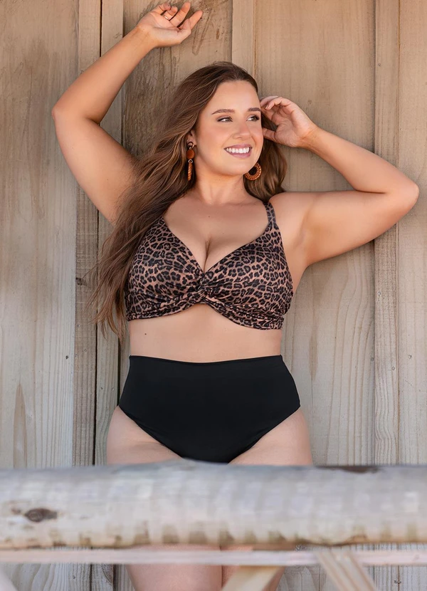 Marguerite - Top Biquíni Onça em Malha Fria 3