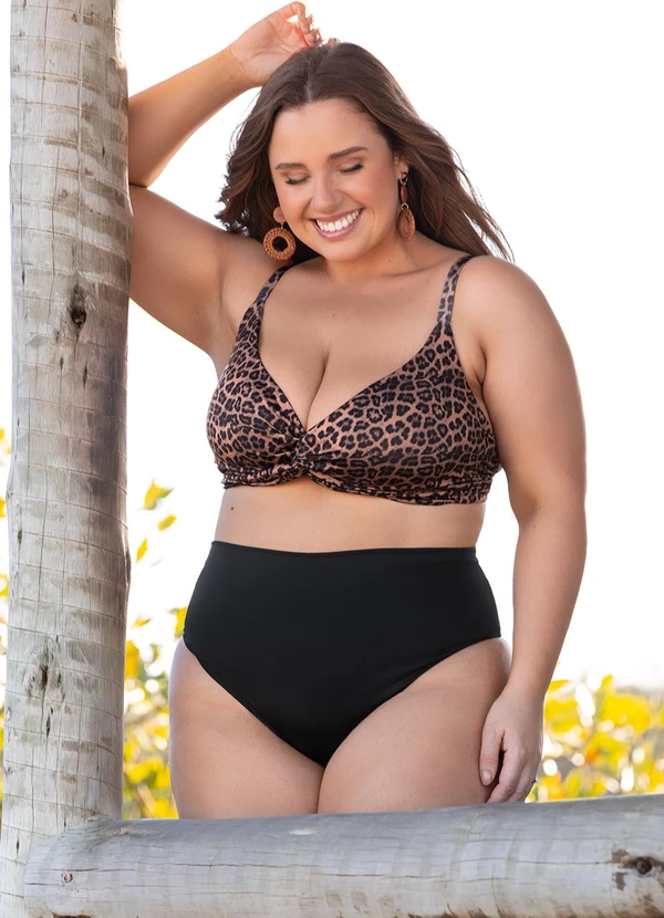 Marguerite - Top Biquíni Onça em Malha Fria 4