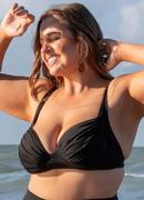 Top Biquni Preto com Bojo