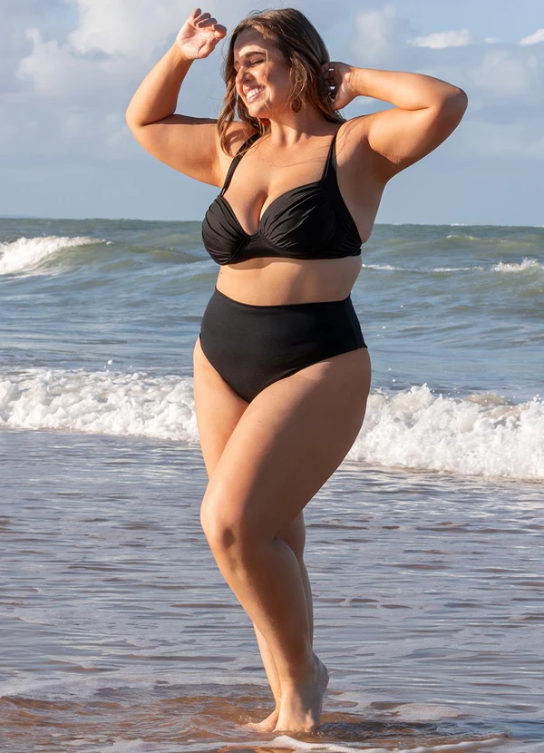 Marguerite - Top Biquíni Preto com Bojo 2