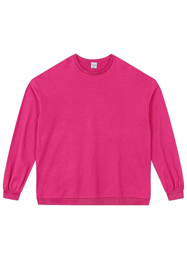 Malwee - Blusão em Moletom Feminino Plus Rosa 7