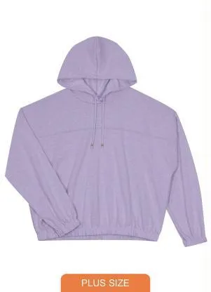 Secret Glam - Blusão Feminino com Capuz Lurex Roxo - SECRET GLAM