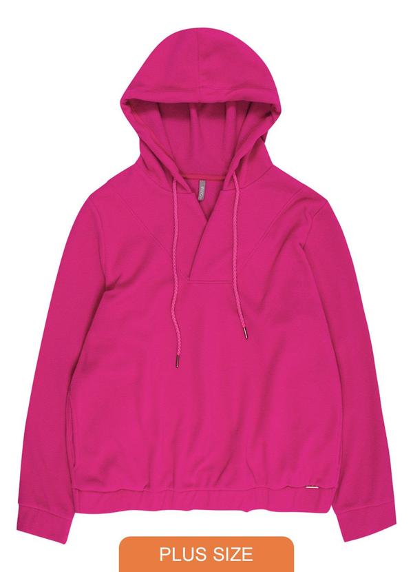 Cativa Plus Size - Blusão Feminino Plus Size Estilo Moletom Roxo