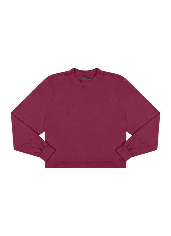 Rezzato - Blusão Manga Longa Liso Plus Size Feminino Roxo 3