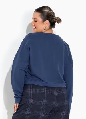 Marguerite - Casaco Azul Marinho Plus Size - MARGUERITE