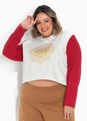 Marguerite - Casaco Off White com Gorro Plus Size - MARGUERITE