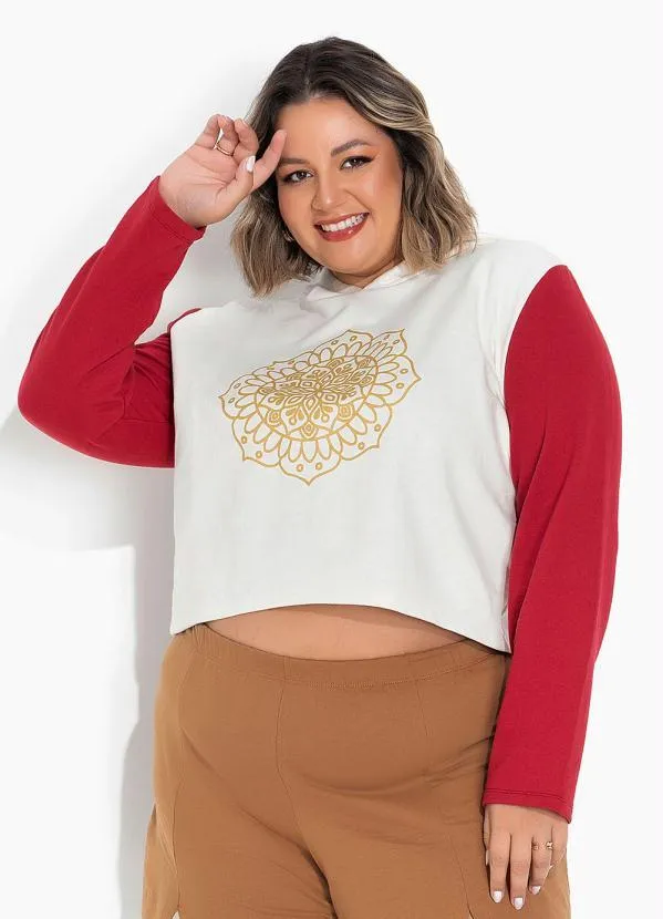 Marguerite - Casaco Off White com Gorro Plus Size