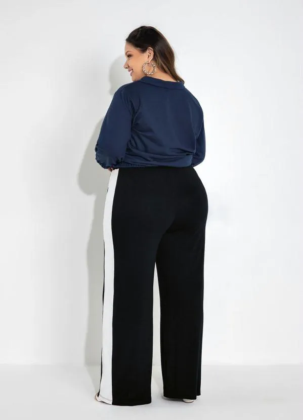 Queima Estoque - Casaco Plus Size Azul com Decote de Zíper 2