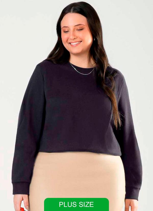 Cativa - Moletom Feminino Plus Size Preto