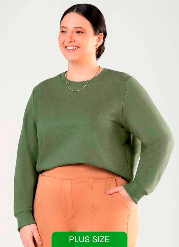 Cativa - Moletom Feminino Plus Size Verde