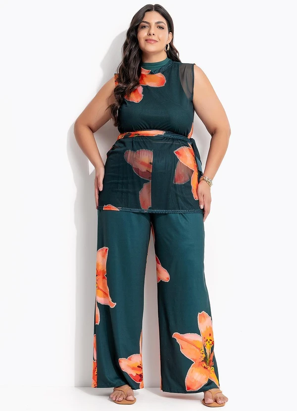 Marguerite - Calça Lírio Laranja em Malha Fria 6