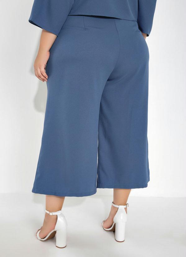 Outlet - Calça Plus Size Azul com Zíper 2