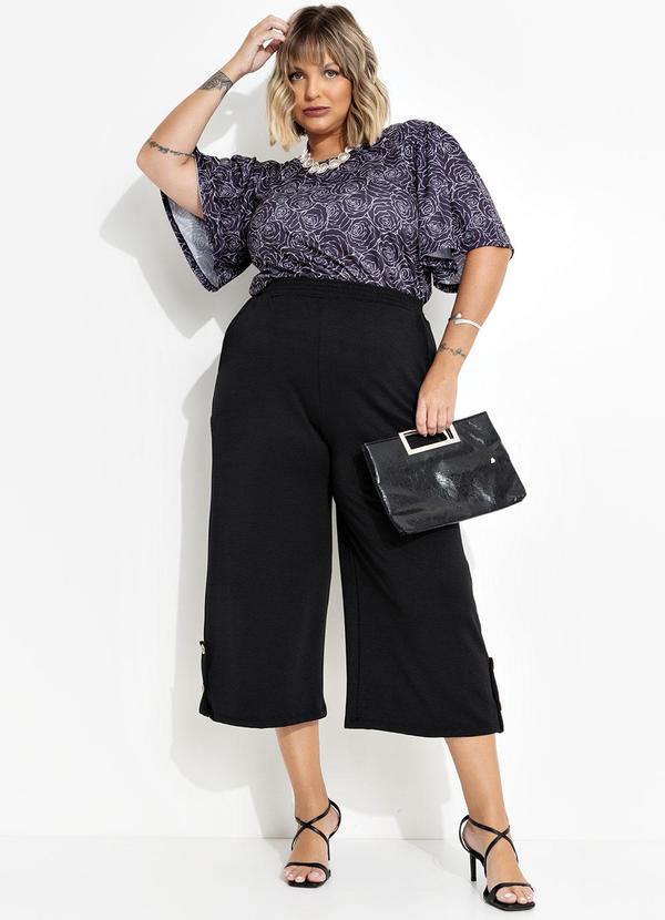 Marguerite - Calça Preta em Malha Anarruga 6