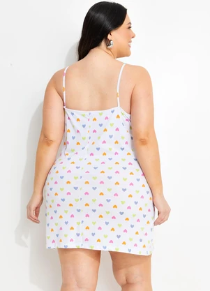 Marguerite - Camisola Corações Coloridos em Malha de Algodão - MARGUERITE