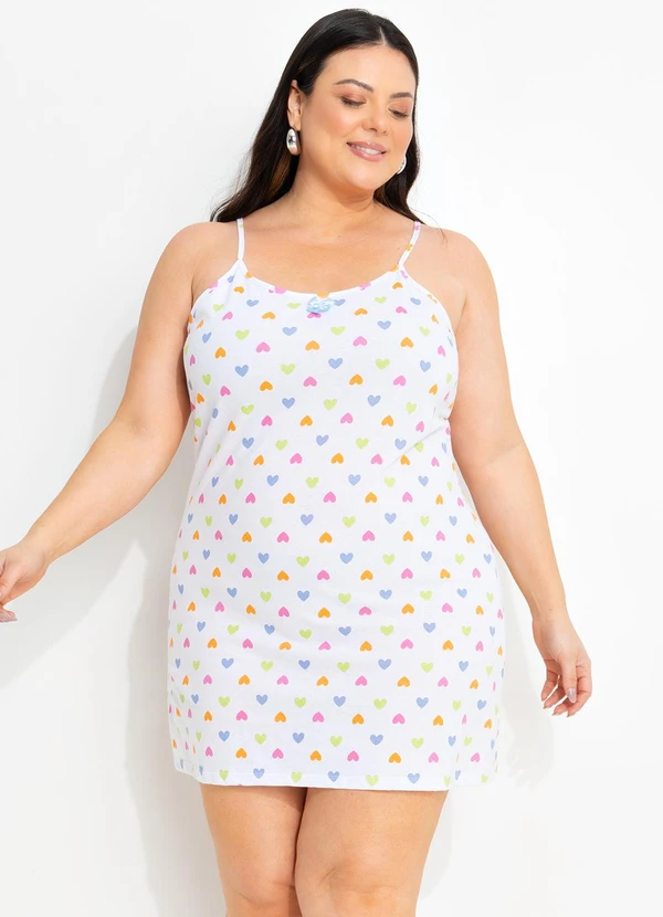 Marguerite - Camisola Corações Coloridos em Malha de Algodão