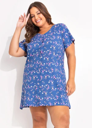 Marguerite - Camisola Estrelas Azul em Malha de Algodão - MARGUERITE