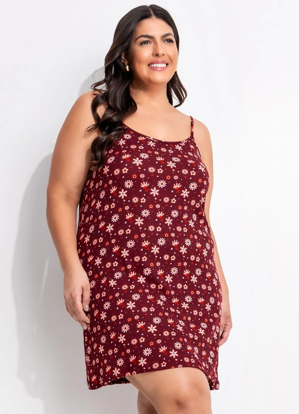 Marguerite - Camisola Floral Mini em Malha Suede