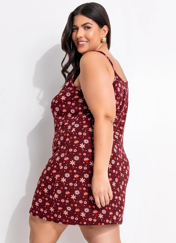 Marguerite - Camisola Floral Mini em Malha Suede 2