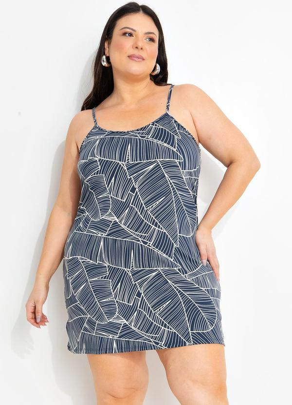 Marguerite - Camisola Folhagem Marinho em Malha Fria.