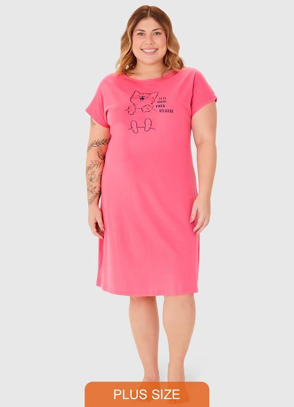 Malwee - Camisola Plus Size Estampa Frontal Vermelho