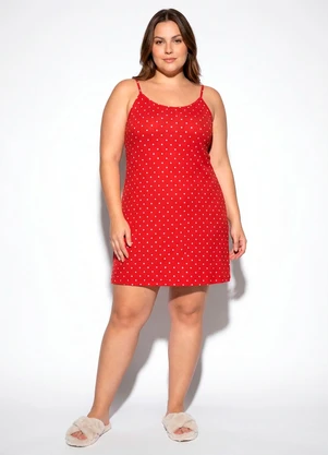 Marguerite - Camisola Poá Vermelho em Malha Canelada Macia - MARGUERITE
