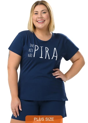 Be Blast - Pijama Verão Plus Size Inspira Azul - BE BLAST