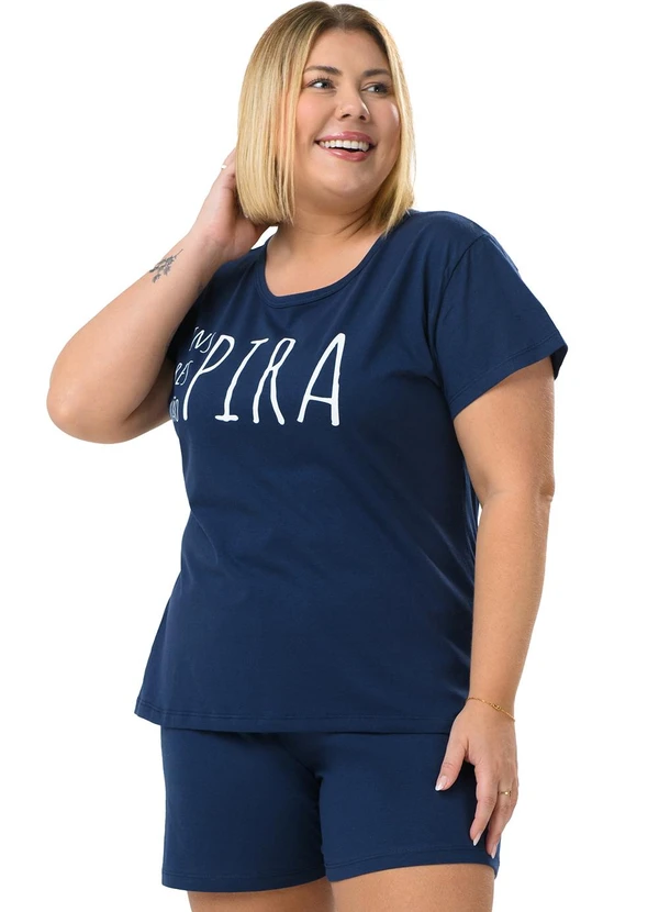 Be Blast - Pijama Verão Plus Size Inspira Azul 3