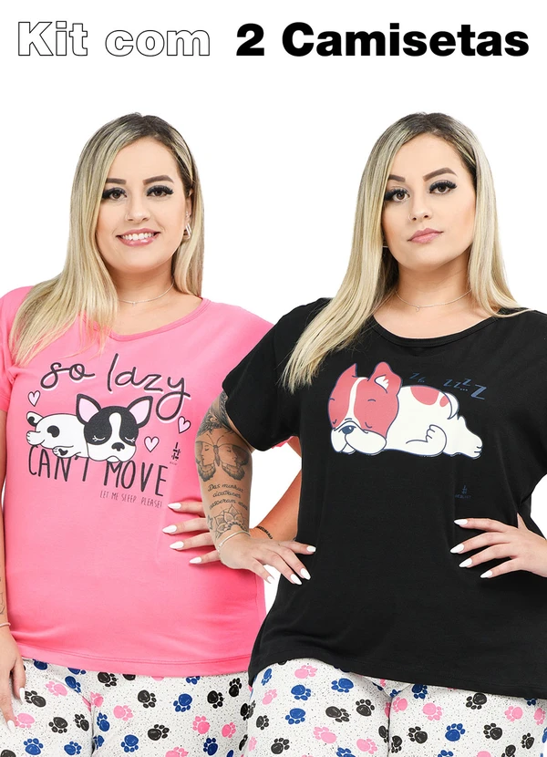 Be Blast - Kit 2 Blusas Manga Curta de Algodão Multicores 1