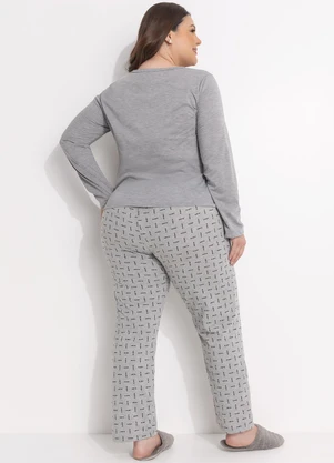 Marguerite - Pijama Cinza em Malha - MARGUERITE