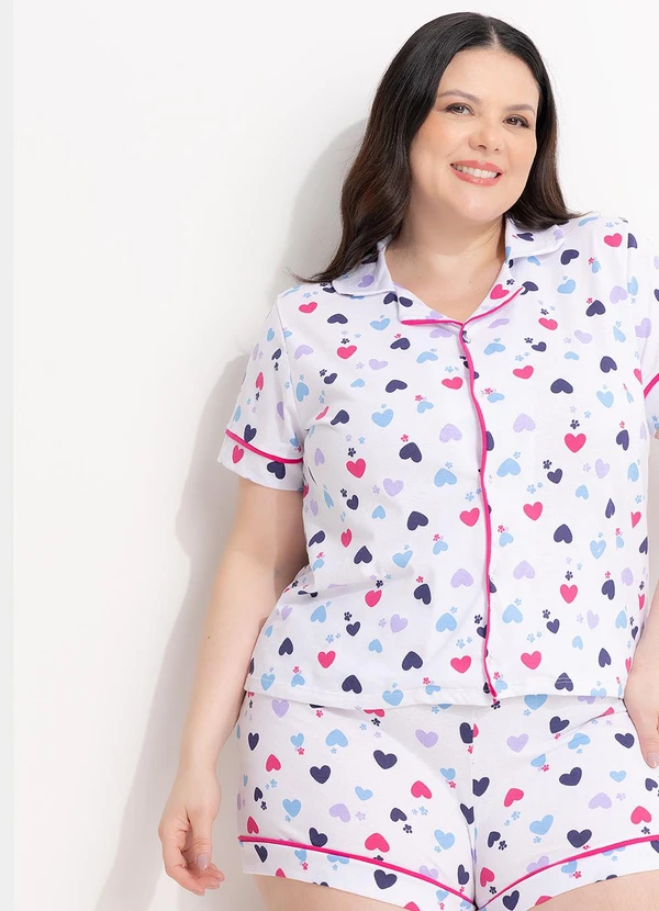 Marguerite - Pijama Corações de Botões em Algodão 2