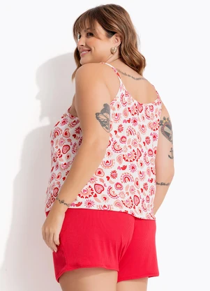 Marguerite - Pijama Corações em Malha Canelada - MARGUERITE