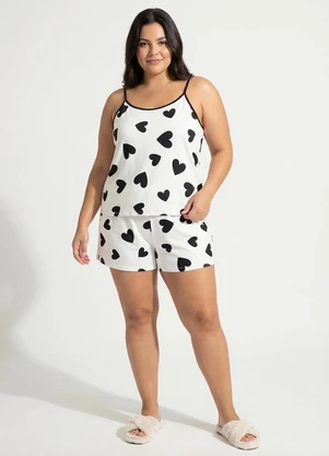 Marguerite - Pijama Corações em Malha Fria - MARGUERITE