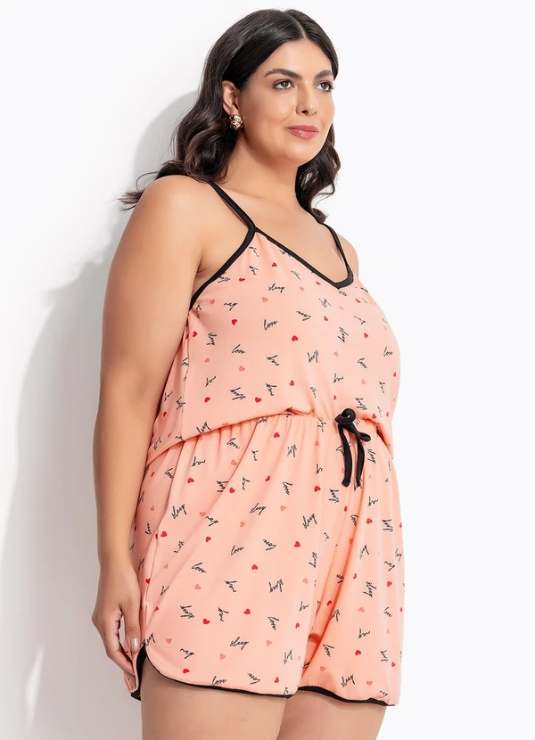 Marguerite - Pijama Corações Rosa em Malha de Viscose 5