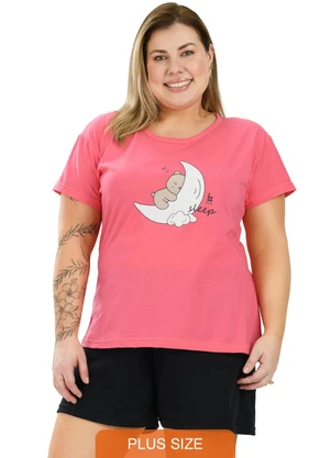 Be Blast - Pijama Curve de Algodão Sleep Rosê Rosa - BE BLAST