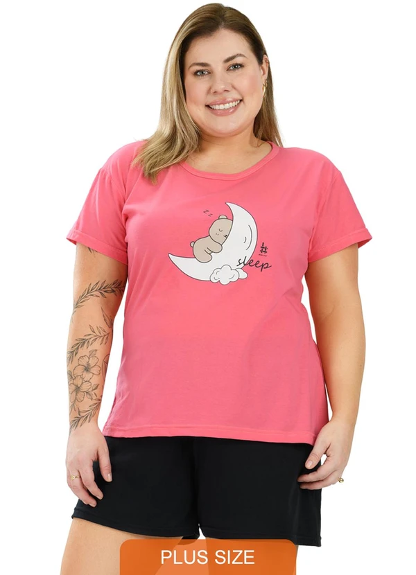 Be Blast - Pijama Curve de Algodão Sleep Rosê Rosa