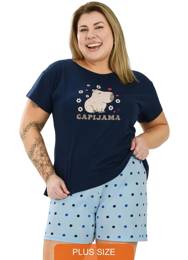 Be Blast - Pijama de Algodão Capivara Azul