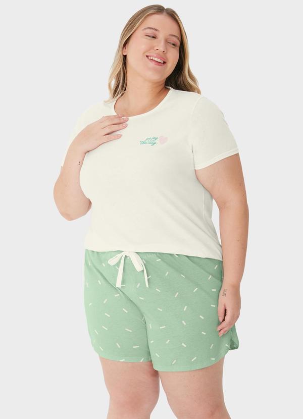 Malwee - Pijama Enjoy The Day Plus Off White