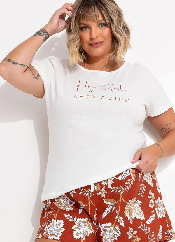 Marguerite - Pijama Floral em Malha de Algodão 3