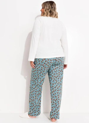 Marguerite - Pijama Floral em Malha de Algodão - MARGUERITE