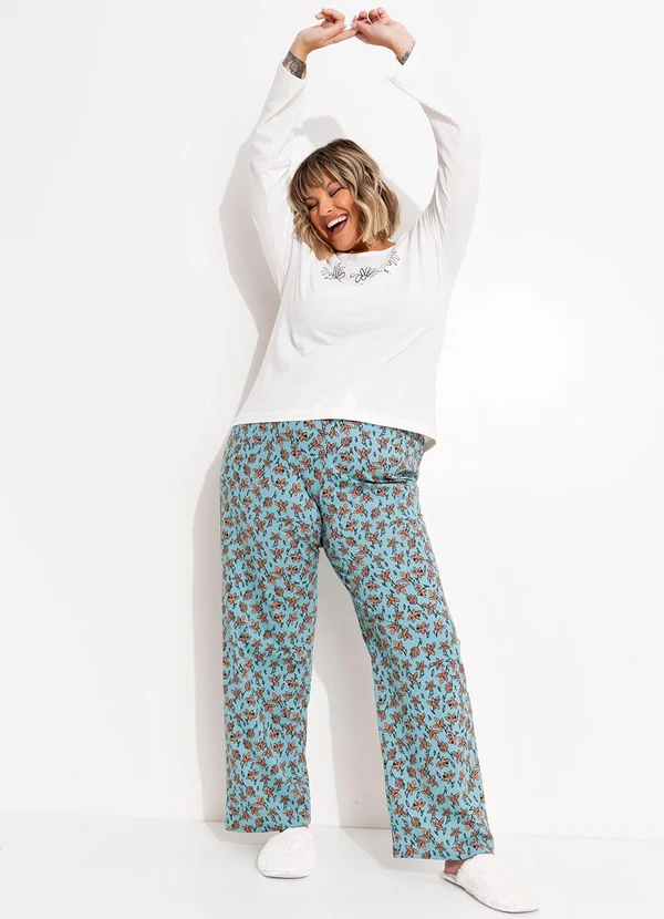 Marguerite - Pijama Floral em Malha de Algodão 3