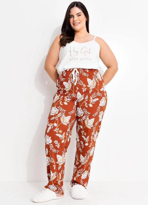 Marguerite - Pijama Floral em Malha de Algodão