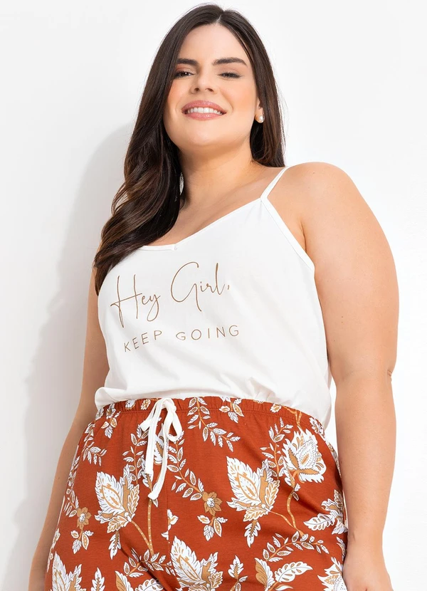 Marguerite - Pijama Floral em Malha de Algodão 1