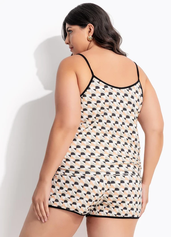 Marguerite - Pijama Geométrico em Malha de Algodão 2