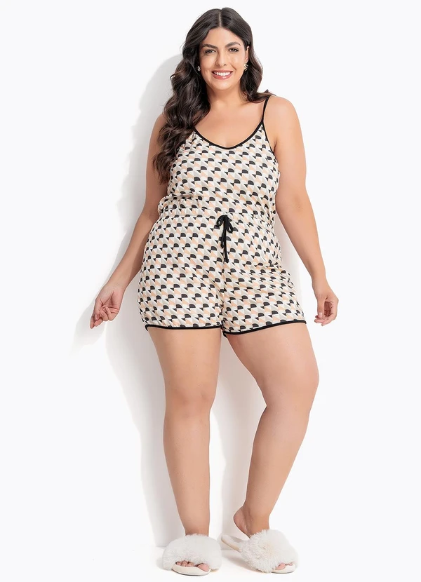 Marguerite - Pijama Geométrico em Malha de Algodão 6