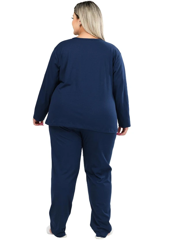 Be Blast - Pijama Inverno Plus Size de Algodão Dream Azul 1