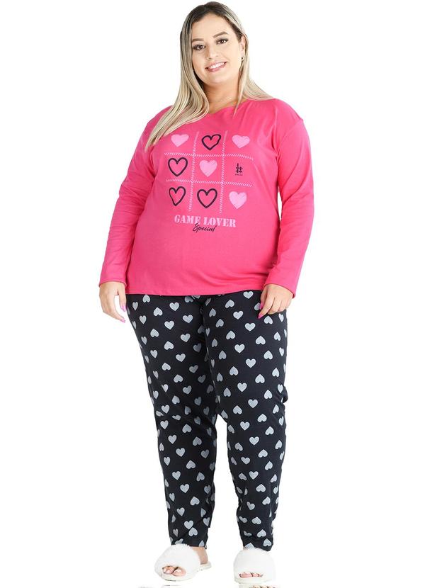Be Blast - Pijama Inverno Plus Size Game Lover Rosa 3