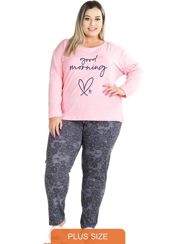Be Blast - Pijama Inverno Plus Size Good Morning Bege
